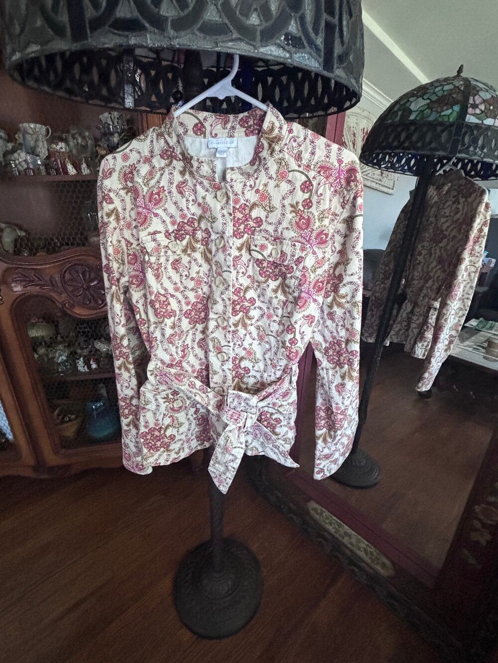 Pre-owned Charter Club Floral Paisley Jacket Size L